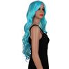 OKVGO Parrucca da donna, capelli lunghi e naturali, alla moda, per cosplay, feste e uso quotidiano, colore: azzurro