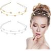 JOZMMZEOOA Fascia per Capelli a Forma di Stella,2 Pezzi Cerchietti per Capelli a Stella in Metallo,con Strass Cristalli in Lega Decorativo Accessorio per Capelli per Donne Ragazze