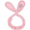 XUMIN 1 fascia per capelli rosa morbida ed elastica pieghevole a tesa larga a forma di coniglio a forma di orecchio per genitori-figlio, cerchietto, supporto per foulard per il lavaggio del viso