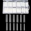 JZK Set di 240 unghie finte trasparenti XXXL, extra lunghe, copertura completa, affusolate, quadrate, per unghie in acrilico e gel, 3XL, trasparenti, per salone di manicure, stampa fai da te