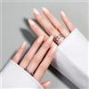 Luxbon Unghie Finte Press on French con No-Cure-Colla, Copertura Totale 30-32 Tips in Soft Gel per Unghie Corte Adesive, 13-16 Taglie Press On Nails Acrygel, a Forma di Mandorla Nude Kit 036