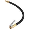 Gosknor Tubo di Prolunga per Gonfiaggio Pneumatici, 32cm Tubo Flessibile per Gonfiaggio Clip-On Adattatore per Mandrino Pompa Pneumatici per Gonfiaggio Rapido per Auto Moto Bici Manutenzione