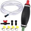 lafo Pompa manuale per il trasferimento di liquidi come benzina, diesel, olio, acqua - XL pompa di riempimento con funzione sottovuoto, tubo in PVC resistente al carburante da 2 m, con tappo e