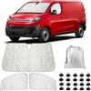 Opaltool Oscurante Termico Interno per Citroen Jumpy Opel Vivaro Fiat Scudo 2016-2025, 3 PCS Parasole per Parabrezza Interno ai Raggi UV per la Privacy e il Controllo della Temperatura