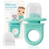 Frida Baby Mangiatoia in silicone Push Pop, per introdurre in modo sicuro nuovi alimenti, freschi e congelati, ghiaccioli al latte materno, senza BPA, lavabile in lavastoviglie, 1 pezzo, verde acqua