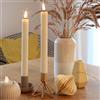 hellum 2 candele a LED con timer, con fiamma tremolante, con telecomando, con funzione timer, funzionamento a batteria, 24,5 x 2,2 cm 151831