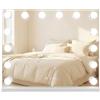 FANTASK Hollywood Specchio da trucco con illuminazione, 14 specchi da tavolo a LED dimmerabili, 3 colori chiari Smart-Touch, specchio cosmetico illuminato, 50 x 12 x 43 cm