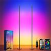 YICAIZI Lampada da terra a LED per soggiorno, RGB, 2 pezzi, 160 cm, dimmerabile, lampada da terra LED con telecomando e app, modalità musica, modalità fai da te e funzione
