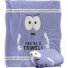 LOGOVISION South Park Towelie You'Re A Towel Coperta super morbida al tatto setoso - 152 x 127 cm