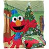 LOGOVISION Sesame Street Furry Friends Forever Elmo Christmas Tree Coperta super morbida al tatto setoso - 152 x 127 cm
