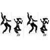 Beistle 59916 - Puntelli Rock and Roll 4 pezzi, 4 '8 x 5' 3, in plastica, nero/bianco