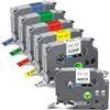 Exsun Compatibile con TZe-211 TZe-111 TZe-411 TZe-511 TZe-611 TZe-711 in Sostituzione del Nastro per Etichette TZe da 6mm e 0,24 per P-Touch PT-H107B PT-H105 PT-H110 PT-H200 PT-D410 PTH100R PT-P710BT