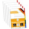 perfect line Divisori raccoglitori ad anelli DIN-A4, Plastica, PP, 5 pezzi, set da 5, separatori raccoglitore ad anelli A4, MADE IN GERMANY