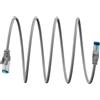 goobay Cavo LAN ultra flessibile 0,25 m - Cavo patch CAT 6A U/UTP - grigio, conduttore in rame, rivestimento in TPE privo di alogeni, connettore RJ45, adatto a PoE/PoE+, superfici di contatto dorate