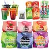 The Inspire Food Company INSPIRE FOOD Kit Bubble Tea - 100g Popping Boba (Fragola, Mango, Mela Verde, Mirtillo, Litchi, Frutto della Passione) - 30ml di Sciroppi (Mango, Fragola, Pesca, Mela Verde) - Inclusi Cannucce e Tè