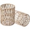 Bangminda 2 Pezzi Paralume in Rattan Boho E14 per Lampada da Tavolo, Sospensione e Soffitto - Piccolo Paralume di Ricambio Retrò