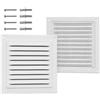 DEMLOU - Griglia di Ventilazione 15 x 15 cm, Alluminio Bianco RAL 9016.