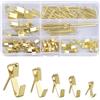 Plipdhy Kit Ganci per Quadri 130 Pezzi - 5 Dimensioni, Ganci in Metallo Heavy Duty con Chiodi, per Appendere Foto, Dipinti, Specchi e Altri Oggetti, Adatto a Pareti Dure e Cartongesso