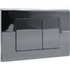 Generico Placca Di Comando WC,Compatibile Con Geberit Sigma01,20,30 UP300&320,Cassetta Scarico Incasso WC,Ricambi Vecchie Cassette,Campana, Doppia Scarico,Modello 115770115,245×164 Mm (Cromato Lucido)