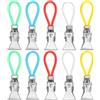 Mabor Clip per asciugamani da cucina, 10 pezzi, clip in metallo per strofinacci da tè, con anello per appenderlo, colorate, per camera da letto, bagno, credenza della cucina