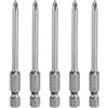 QUARKZMAN 5Pz #1 Punte Cacciavite Phillips PH1 1/4 Gambo Esagonale 3 (75mm) Lungo Acciaio S2 Magnetiche Inserti per Avvitatore per Cacciavite Elettrico Punte Trapano 0.157 (4mm) Asta