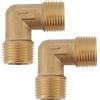 Create idea 2 Pezzi 16,5 Mm Filettatura Maschio Gomito 90 Gradi Connettore In Ottone Adatto Per Compressore D'aria Senza Olio