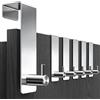 Menz Ganci per porta, 6 pezzi, in acciaio inox, da appendere, per porta, per appendere come appendiabiti flessibile