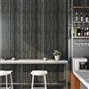 Livelynine Carta da Parati Adesiva Muro Listelli Legno Nero 3D 90CMx5M Carta Adesiva per Pareti Soggiorno Camera da Letto Bagno Lavabile Rivestimento Adesivo per Mobili Effetto Legno Scuro Armadio