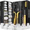 DxCRIMP Set di pinze crimpatrici con connettore a 2 - 12 poli MLX .084 (6,35 mm) - compatibile con Molex MLX & TE Universal MATE-N-LOK - con strumento di filatura e pinza crimpatrice a cricchetto