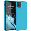 kwmobile Cover per Apple iPhone 11 Custodia - Back Case per Smartphone in Silicone TPU - Protezione Gommata - celeste scuro
