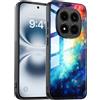 YUXING Cover per Xiaomi Redmi Note 15 5G/Poco M8 5G - Abstact Art Geometry Pattern Antigraffio Vetro Back Cover, Custodia Antiurto Antiscivolo Sottile (Starry Sky)