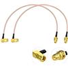 Bingfu Cavo RP-SMA Prolunga Antenna WiFi 30 cm (2 Pacchi) Adattatore da Maschio ad Angolo Retto a Femmina RG316 per Scheda di Rete Wireless Mini PCIE Router Telecamera IP Sicurezza