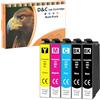 LOSMANN D&C 5x cartucce compatibili con Epson 502 XL per Epson Expression Home XP-5100 Series XP-5105 XP-5115 WorkForce WF-2800 Series WF-2860 D WF-2860 DWF WF-2865 DWF ( 2 nero 1 ciano 1 magenta 1 giallo )