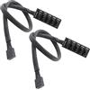 CTRICALVER Hub Ventole, CTRICALVER 2 Pcs 5 vie 12V PWM Hub Ventole, per case di raffreddamento computer desktop Ventole 4-pin e 3-pin