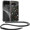 kwmobile Custodia Compatibile con Google Pixel 9 / Pixel 9 Pro Cover - Back Case in Silicone TPU - Protezione Smartphone con Cordino - multicolore/trasparente