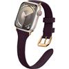 WoPail Cinturino in Pelle per Apple Watch Series 12,11,41mm 42mm 40mm 38mm | per iWatch Series 12/11/10 42mm/9/8/7/6/5/4/3/2/1/SE 3/2/1 Donna Elegante Sottile Cinturino di Ricambio