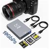 ROCKETEK Lettore di Schede 3-in-1 CFexpress Type B/XQD/SD, Lettore CFexpress Type B a Doppio Slot in Alluminio USB 3.2 Gen 2 10 Gbps, include Cavi USB-C/C e USB-C/A, Compatibile Windows/Mac/Android/Linux