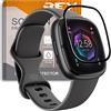 REY Pellicola salvaschermo 3D per Fitbit Sense 2 - Fitbit Versa 4, Nero, Copertura Completa, Pellicola Protettiva Protezione Schermo, 3D / 4D / 5D