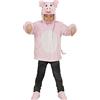 W WIDMANN MILANO Party Fashion - Costume per bambini maiale in peluche, giacca con cappuccio, costume da animale