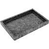 GBACHOOSE Piatto in marmo, 30 x 20 cm, in marmo, per bagno, cucina, tavolo da toeletta, decorazione per la casa, colore nero