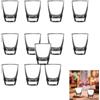 gvivej Bicchierini da Liquore, 12 PCS 35ml/3cl Bicchierini Shot a Base Spessa, Piccoli Bicchieri in Vetro, Lavabili in Lavastoviglie, Bicchieri Amaro, per Tequila Whisky, Gin, Vodka