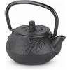 WAHEWUD Mini Teiera in Ghisa 50ml con Manico in Rame, Bollitore Giapponese Tetsubin Monoporzione per Tè Sfuso, Ornamento Decorativo da Tavolo (Facile da Pulire)