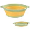 KANGSIT Bacinella pieghevole per lavabo, portatile, in silicone, multiuso, per esterni, viaggi, campeggio, vasca da bagno pieghevole salvaspazio (verde, L)