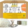 Soj Cera di Colza senza OGM per la produzione di candele modellate, cera per candele 20KG