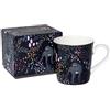 Sara Miller London Tazza a mezzanotte con decorazioni in oro 22 carati