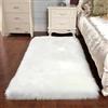 BESTORI Tappeto Salotto Moderno Peloso Tappeto a Pelo Lungo Shaggy Tappeto Antiscivolo Morbido per Soggiorno Camere da Letto 60 x 180 cm, Bianco