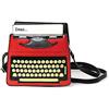 WonderMolly Borsa a tracolla in vinile con stampa vintage da macchina da scrivere