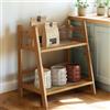 Ruioomeep Organizzatore da Cucina in Rattan Imitato di Bambù, Decorazione Intrecciata, Scaffale Verticale a 2 Livelli in Legno per Spezie, Mensola da Cucina, per Cucina, Soggiorno, Sala da Pranzo