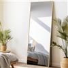 LunaMirror Specchio da terra parete lungo 60x165 CM grande intero specchio da parete con cornice in Oro Alluminio, da appoggiare o da appendere, per soggiorno, camera da letto, ingresso, corridoio