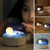 YZYOE Luce LED New Moon Music Atmosphere Light, tre colori regolabili, luce decorativa con suono stereo, regalo per amici e familiari.